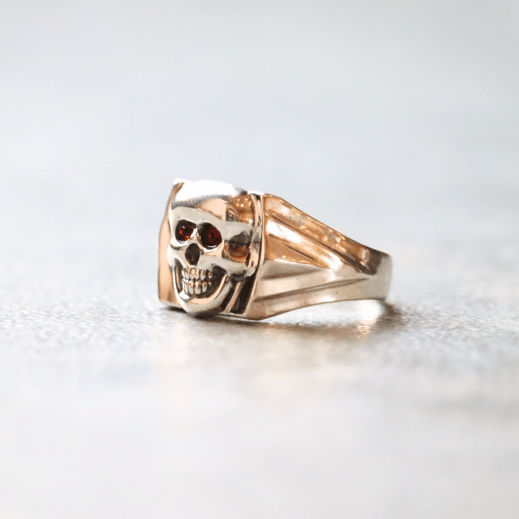 BILT BUCK ビルトバック BS0004 Skull Signet Ring スカルシグネットリング ヴィンテージリングを再構築したヘリテージシルバーリングコレクション 925 MadeinJapan
