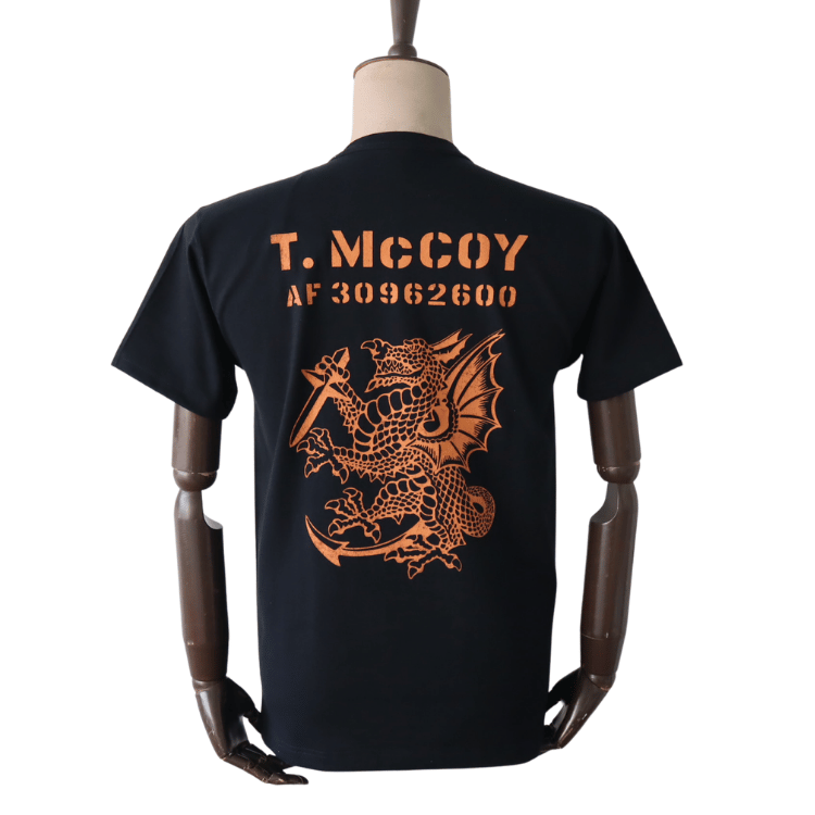 TOYS McCOY TMC2608 MILITARY TEE T. McCOY "AF 30962600" Military Tee, Short Sleeve T-Shirt, Size L-2, Test Sample, Dragon Print