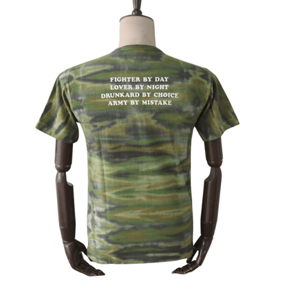 BUZZ RICKSON'S BR79733 S/S TIE DYE CAMOUFLAGE SLUB T Tie-Dye Camouflage Slub T-shirt Short-sleeved Tie-Dye Camouflage-style
