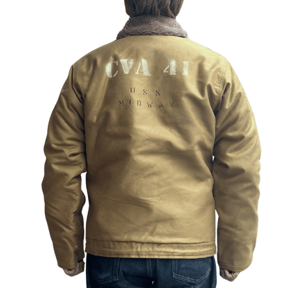 BUZZ RICKSON'S バズリクソンズ BR15766 Type N-1 Khaki NAVAL CLOTHING DFPOT DEMOTEX-ED STENCIL MIDWAY N-1 デッキジャケット ミリタリー カーキモデル ステンシル