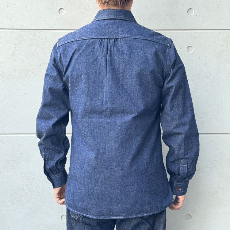ORGUEIL OR-5127 Shawl Collar Denim Work Shirt - Classic Shirt, 1930s Style, Shawl Collar Shirt, Denim Shirt, Work Shirt