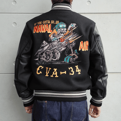 WHITESVILLE ホワイツビル WV15967 30oz. WOOL MELTON AWARD JACKET “NAVAL AIR CVA-34” 30オンス ウールメルトン アワードジャケット スタジャン アメカジ