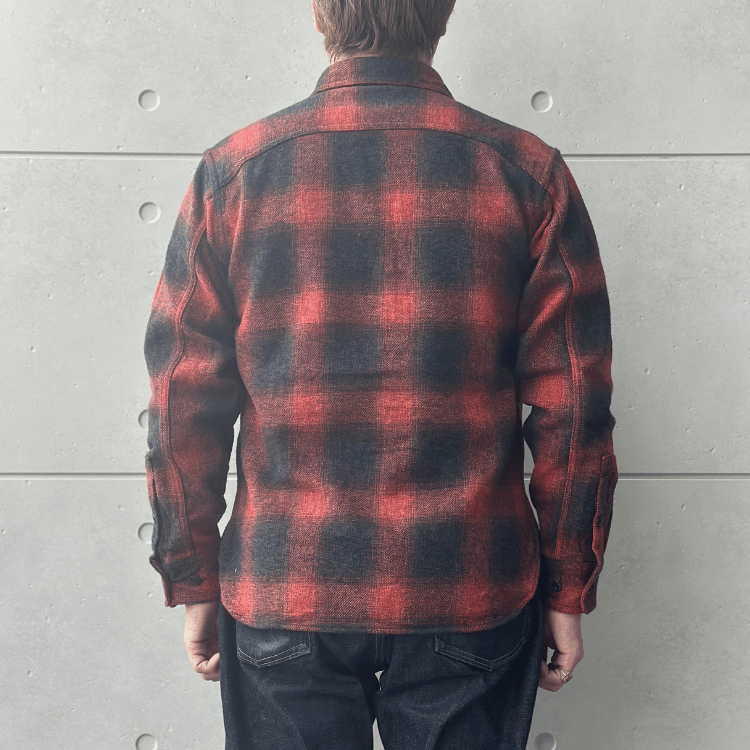 CUSHMAN クッシュマン 25706 COTTON TWEED CHECK HALF ZIP WORK SHIRTS コットンツイードチェックハーフジップワークシャツ 長袖シャツ