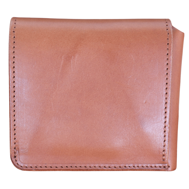 池之端銀革店 Cramp Cr-158 イタリアンシュリンクレザー Wフラップ 二つ折り財布