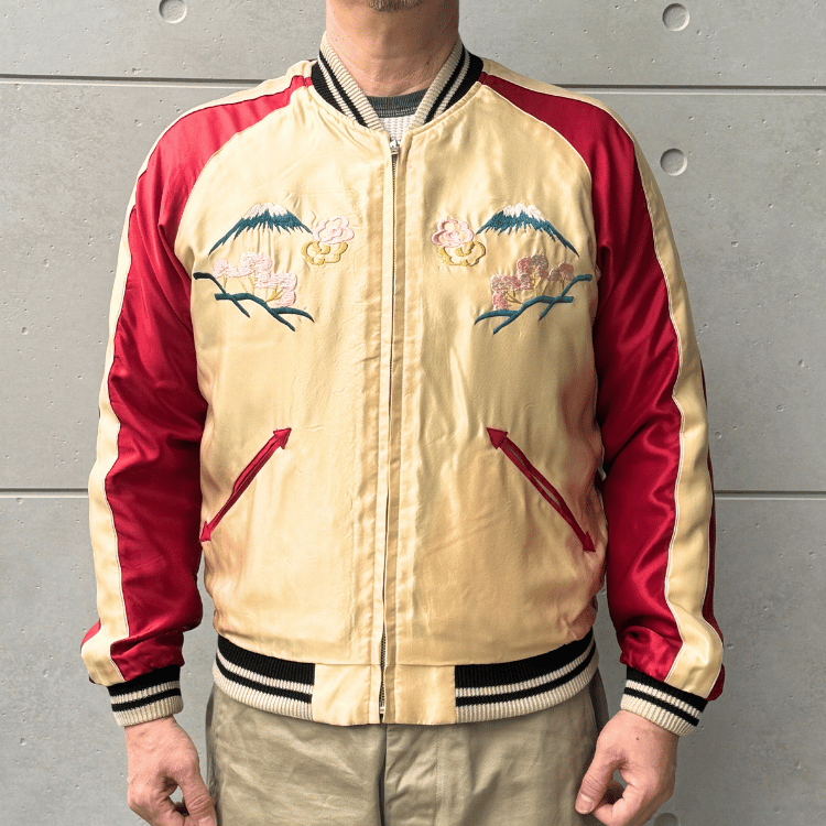 TAILOR TOYO テーラー東洋 TT15877-219 Late 1950s Style Acetate Souvenir Jacket “USS PRINCETON” × “MAIKO”アセテートスーベニアジャケット USSプリンストンx舞妓 スカジャン リバーシブル 2トーン 両面アセテート生地 スーベニアジャケット 刺繍