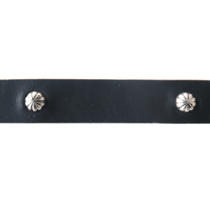 ARTBROWN ARTBROWN VDB21166AB Concho Belt Studded Belt Chromexcel Leather Umbrella Studs