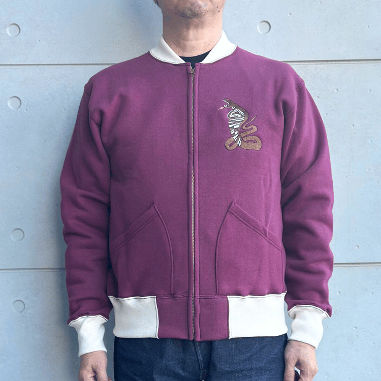 CUSHMAN クッシュマン 26386 SWEAT SOUVENIR JACKET KING COBRA スウェット スーベニア ジャケット キングコブラ