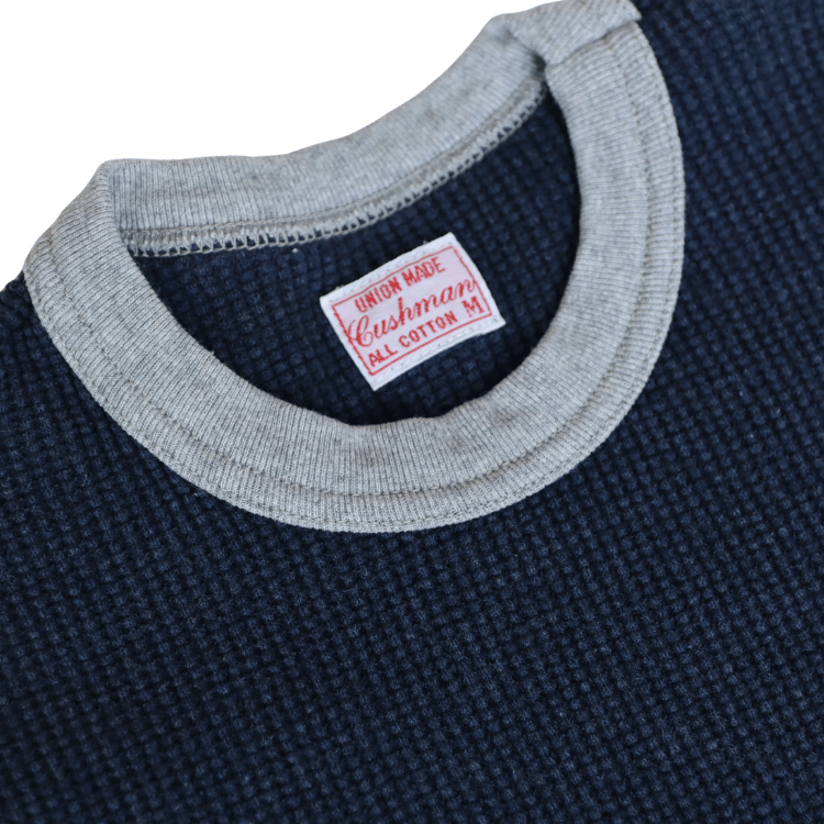 CUSHMAN クッシュマン 26392 BIG WAFFLE TWO TONE LONG TEE ビッグワッフル ツートンロングT アメカジ ワッフルT