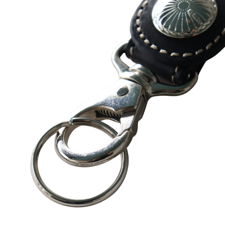 KC's KSK501 Keyring Chief Cowhide Keyring with Chief Concho, 21mm