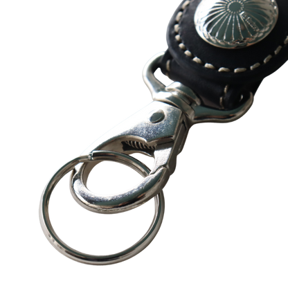 KC's KSK501 Keyring Chief Cowhide Keyring with Chief Concho, 21mm