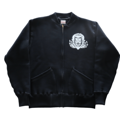 CUSHMAN クッシュマン x TOP トップ 26386T TOP別注 FULL ZIP SWEAT "HELL ON WHEEL" フルジップスウェット 裏起毛 エアブラシ