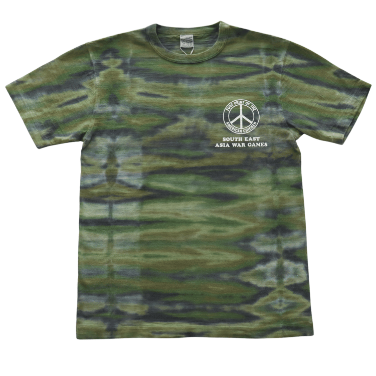 BUZZ RICKSON'S BR79733 S/S TIE DYE CAMOUFLAGE SLUB T Tie-Dye Camouflage Slub T-shirt Short-sleeved Tie-Dye Camouflage-style