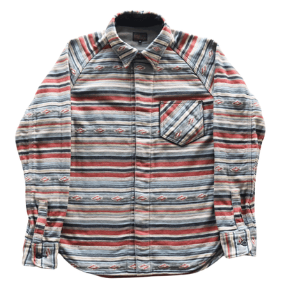 DELUXEWARE デラックスウエア 7649C NATIVE BORDER ネイティブボーダー ヘビーネルシャツ