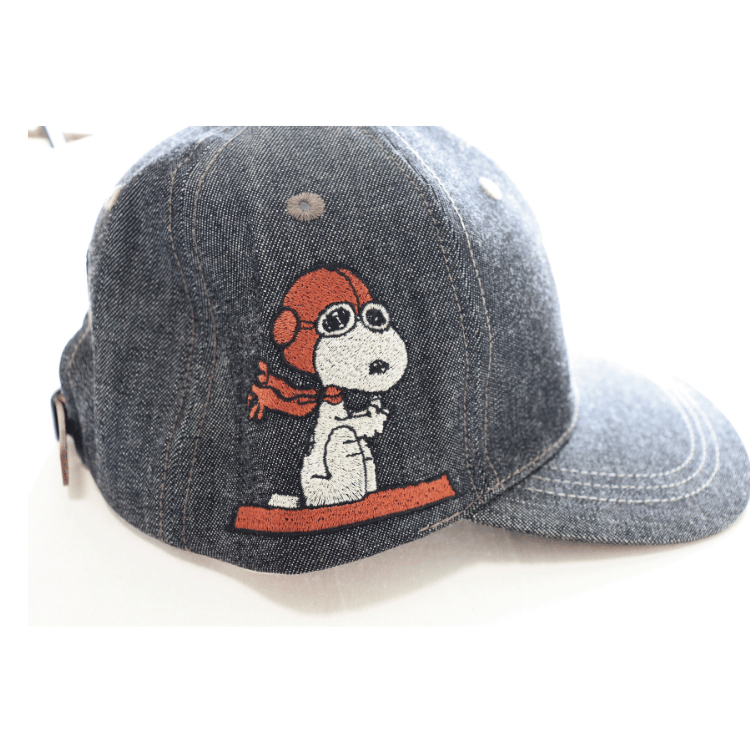 TOYS McCOY トイズマッコイ TMA2501 10oz BLACK DENIM CAP SNOOPY " 福 "  スヌーピーキャップ