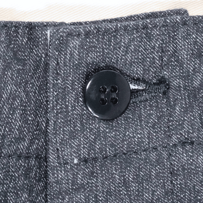 CUSHMAN 22686 BLACK CHAMBRAY 41 TROUSERS - Black Chambray 41 Trousers / 41 Chino Trousers - Work Pants, Wide Silhouette