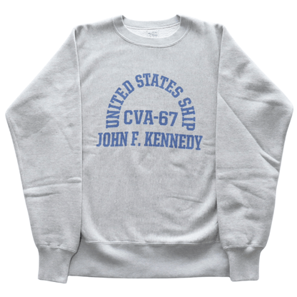 BUZZ RICKSON'S バズリクソンズ BR69645 HORIZONTAL KNITTING SWEAT SHIRT “CVA-67 J.F. KENNEDY” ホリゾンタル・ニッティング スウェットシャツ