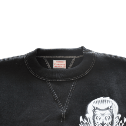 CUSHMAN クッシュマン 26901P PRINT  SET IN SLEEVE SWEAT HELL ON WHEEL プリントセットインスリーブスウェット