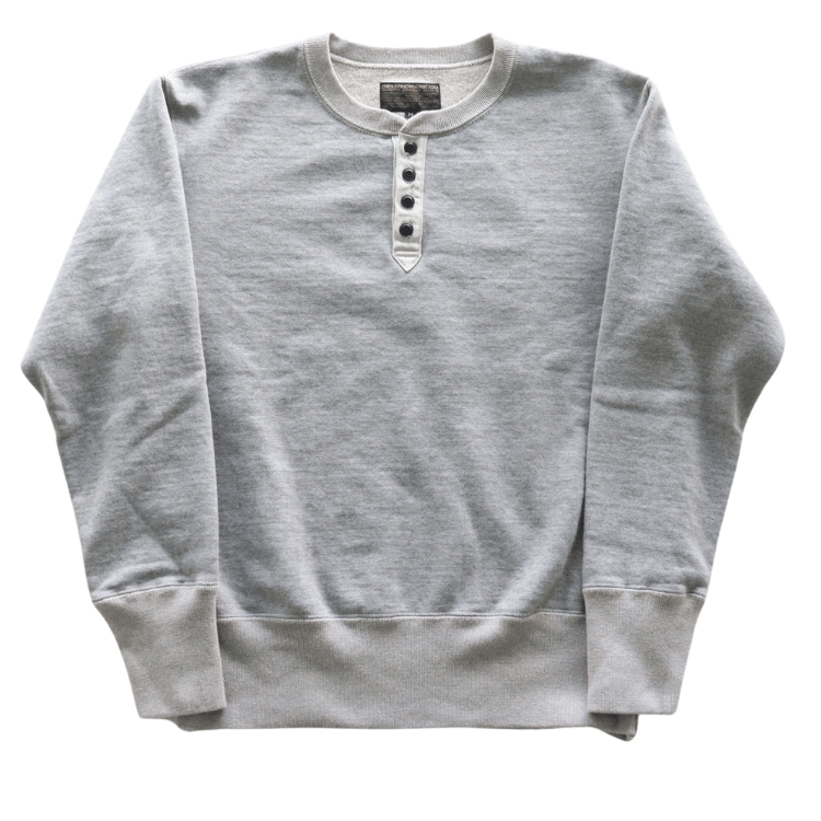DELUXEWARE デラックスウエア S106-00 OPEN NECK オープンネック ヘンリーネック スウェット 20oz HEAVY KNIT