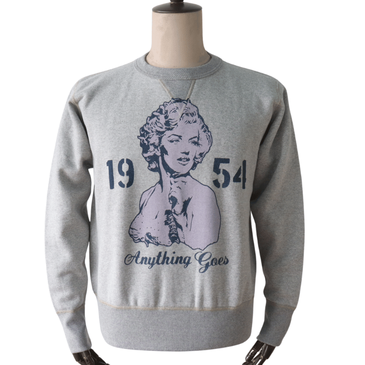 TOYS McCOY トイズマッコイ TMC2545 HEAVYWEIGHT SWEAT MARILYN MONROE "ANYTHING GOES" ヘヴィウエイトスウェット マリリンモンロー