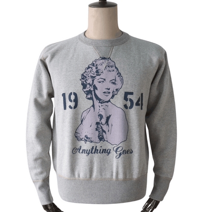 TOYS McCOY トイズマッコイ TMC2545 HEAVYWEIGHT SWEAT MARILYN MONROE "ANYTHING GOES" ヘヴィウエイトスウェット マリリンモンロー