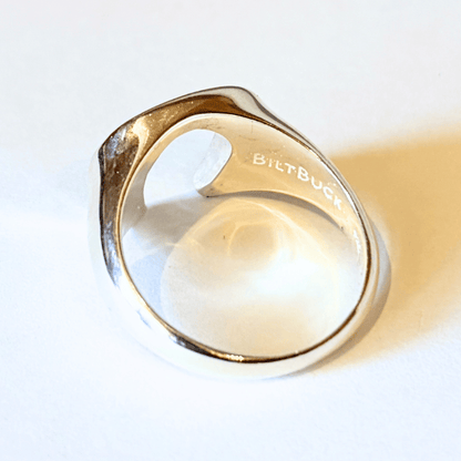 BILT BUCK BS0007 Horseshoe Ring Men's Vintage Ring Silver Ring Heritage Silver Ring Collection