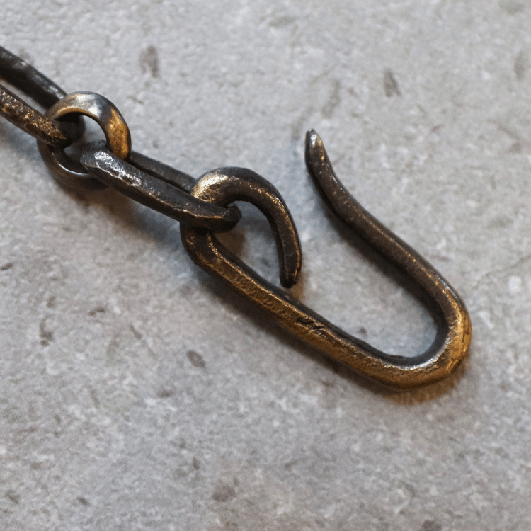 Ikenohata Ginkawa-ten Haru H-1010B Sand Cast Brass Combination Wallet Chain Sand Cast Brass Wallet Chain Sand Cast (Sand Mold) Cast Product Haru Wallet Series Made in Japan