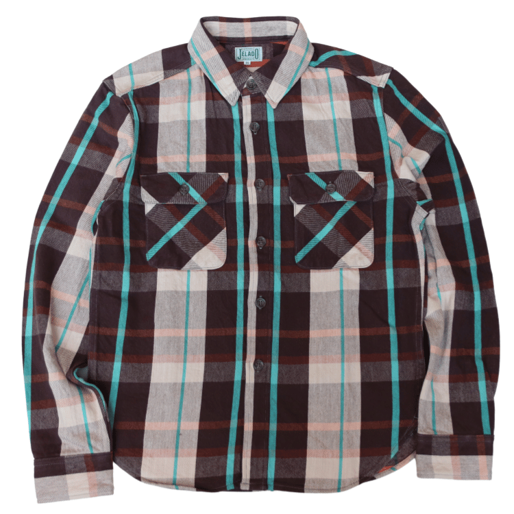 JELADO ジェラード JP23131 Unionworkers Shirt Short ユニオンワーカーズシャツ ショート ネルシャツ ショート丈