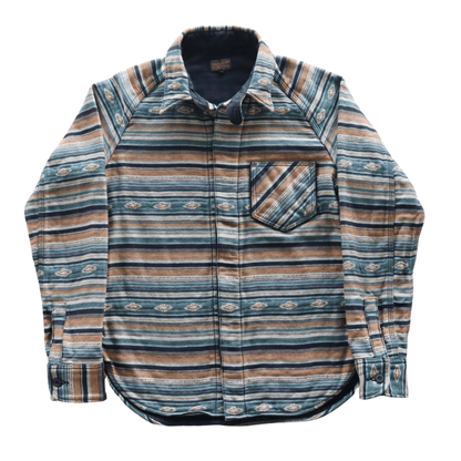 DELUXEWARE デラックスウエア 7649C NATIVE BORDER ネイティブボーダー ヘビーネルシャツ