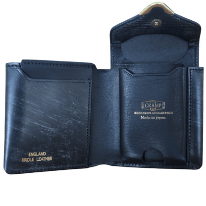 池之端銀革店 Cramp Cr-928 UKブライドル ギャルソンスリムウォレット 2つ折り 最小クラス
