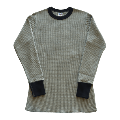 JELADO ジェラード AB23210 Mega Thermal Crew Neck 2tone メガサーマル クルーネック ツートン Tシャツ トップス 長袖 ミリタリー 防寒 保温 サーマルワッフル