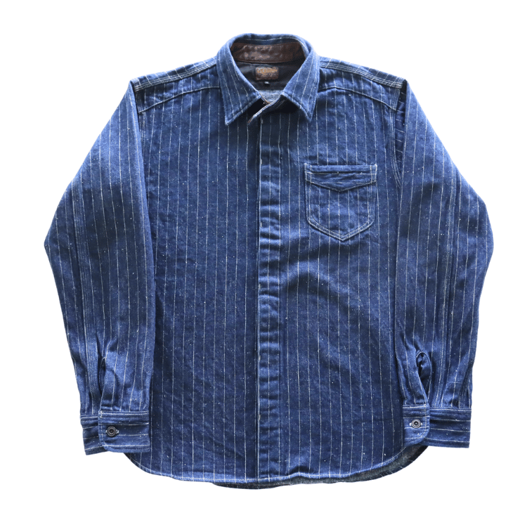 DELUXEWARE デラックスウエア 7630A DENIM NEL SHIRT デニムネルシャツ ネルシャツ デニムストライプネル デニムヘビーネル