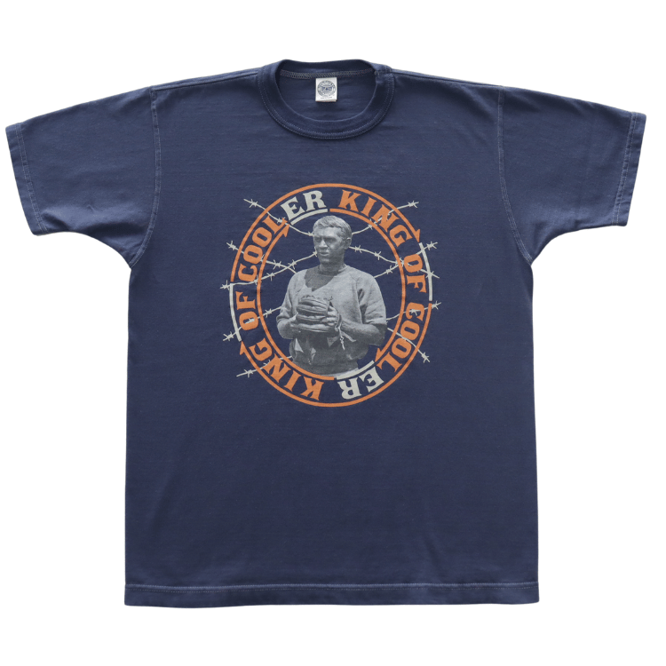 TOYS McCOY TMC2605 STEVE McQUEEN TEE "KING OF COOL-ER KING" Short Sleeve T-shirt Print T
