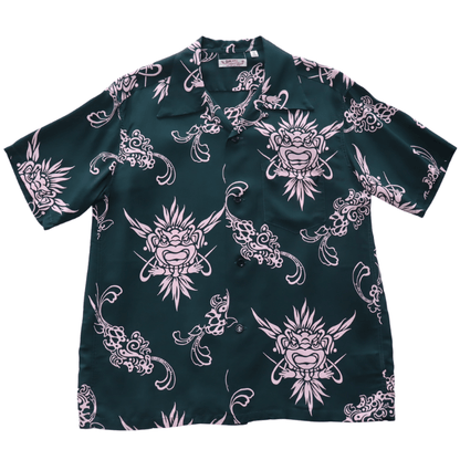 SUN SURF SS39611 S/S RAYON HAWAIIAN SHIRT “INCARNATION OF GOD” Rayon Hawaiian Shirt Incarnation of God Tiki Hawaiian Shirt Aloha Shirt Short Sleeve Shirt