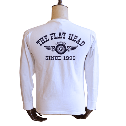 THE FLAT HEAD フラットヘッド FN-THCL-202 LONG SLEEVE T-SHIRT - FLYING WHEEL ロングスリーブTシャツ フライングホイール ロンT アメカジ