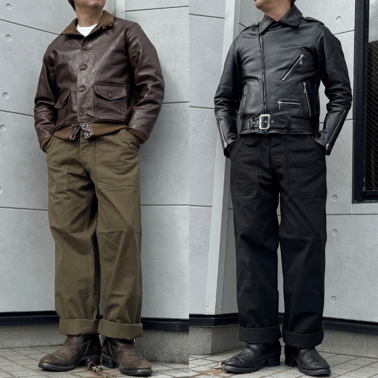 JELADO CT03347 HBT Baker Pants, Herringbone Twill, Men's Work Pants, Military M-47 Pants