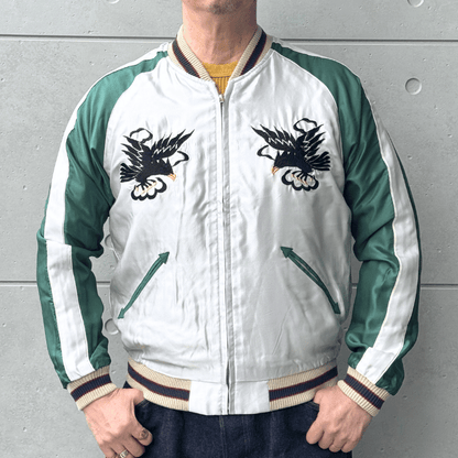 TAILOR TOYO テーラー東洋 TT15877-128 Late 1950s Style Acetate Souvenir Jacket “HAWAII MAP” × “DRAGON & TIGER” アセテートスーベニアジャケット スカジャン ハワイMAP 龍虎 ハワイ柄 リバーシブル 2トーン 両面アセテート生地 スーベニアジャケット 刺繍