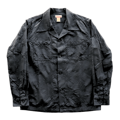 CUSHMAN クッシュマン 25616 PINEAPPLE JACQUARD OPEN COLLAR SHIRTS パイナップルジャガードオープンカラーシャツ 長袖シャツ メンズ パイナップル柄 ジャガード織り