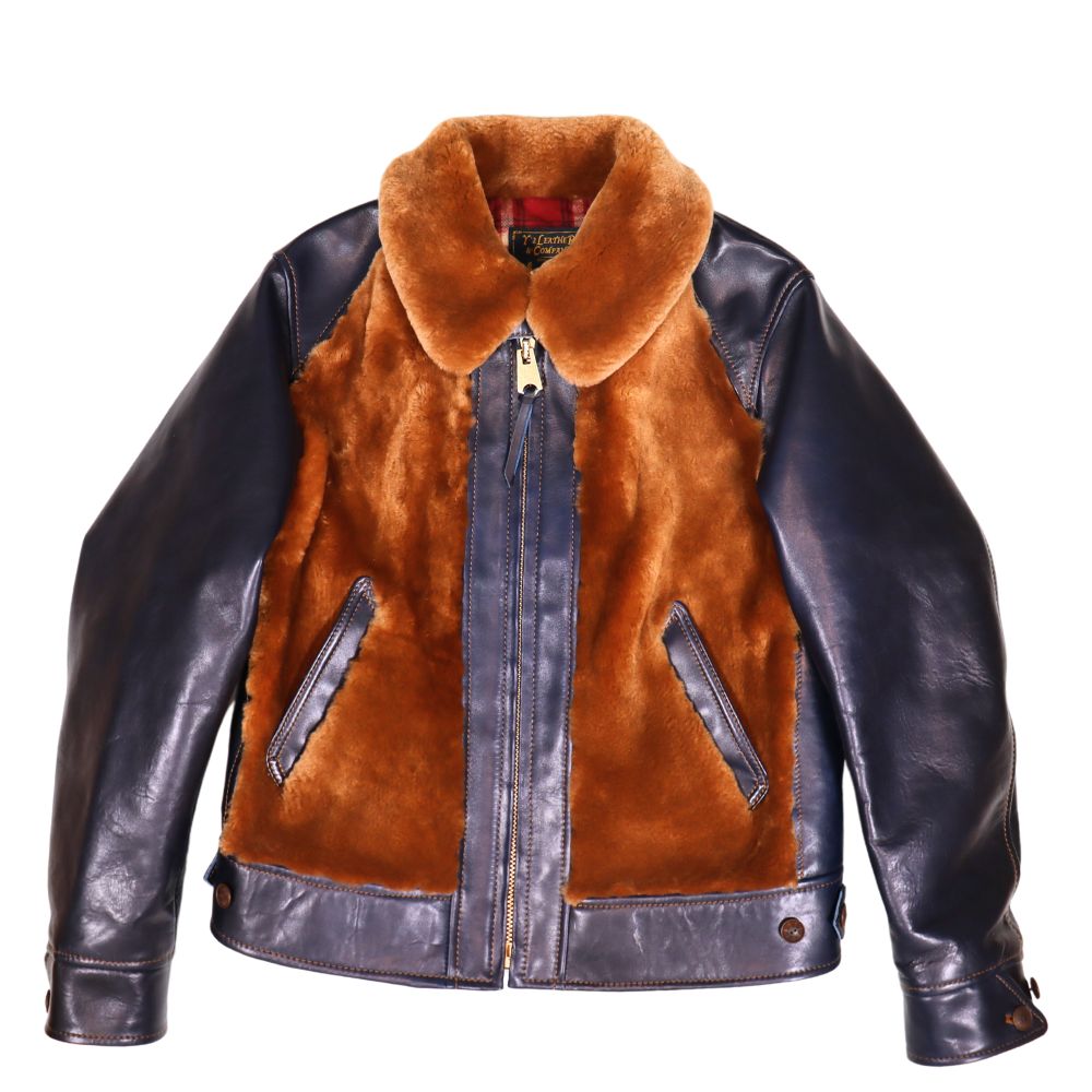 Y'2 LEATHER ワイツーレザー INDIGO HORSE GRIZZLY JACKET Y2-10-25SP 25th Anniversary Limited 25周年記念 インディゴホース グリズリージャケット クマジャン