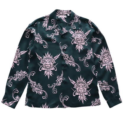 SUN SURF SS29601 L/S RAYON ALOHA SHIRT '26Model INCARNATION OF GOD Rayon Aloha Shirt Hawaiian Shirt Long-sleeved Shirt