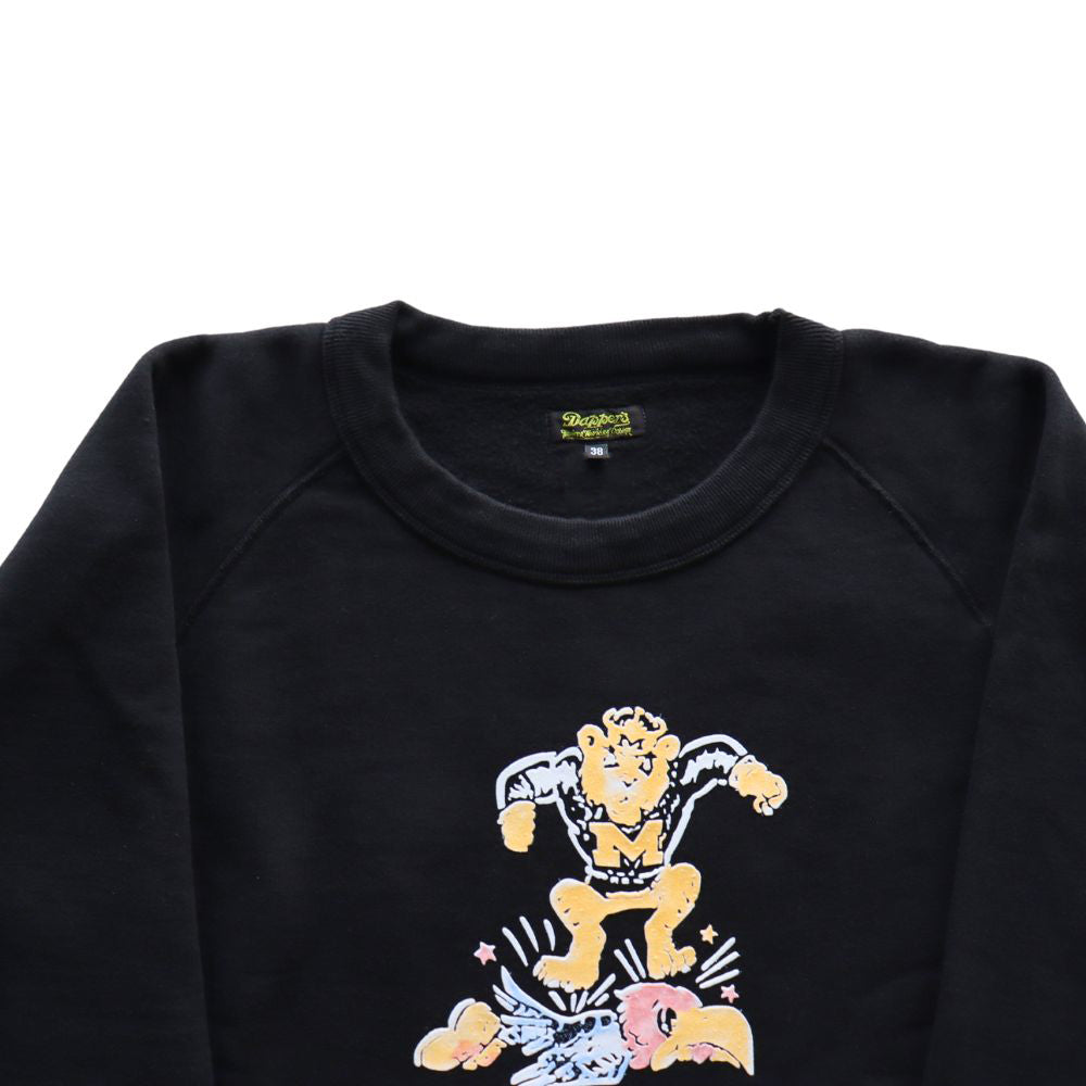 DAPPER'S ダッパーズ  1736 3.0mm BINDER CREW SWEAT FLOCKY  MISSOURI フロッキープリントスエット