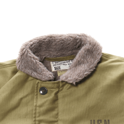 BUZZ RICKSON'S バズリクソンズ BR15766 Type N-1 Khaki NAVAL CLOTHING DFPOT DEMOTEX-ED STENCIL MIDWAY N-1 デッキジャケット ミリタリー カーキモデル ステンシル