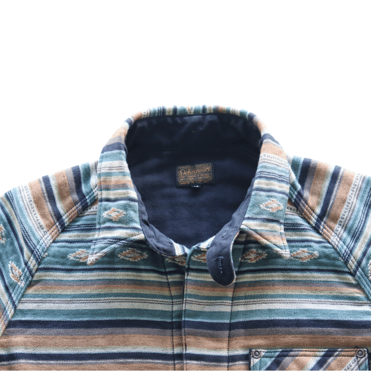 DELUXEWARE デラックスウエア 7649C NATIVE BORDER ネイティブボーダー ヘビーネルシャツ
