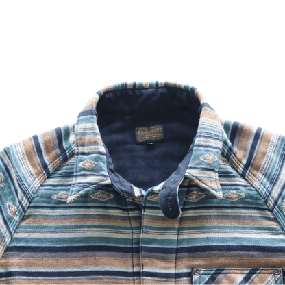 DELUXEWARE デラックスウエア 7649C NATIVE BORDER ネイティブボーダー ヘビーネルシャツ