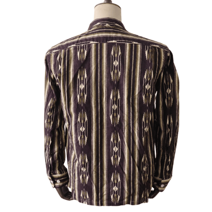 CUSHMAN クッシュマン 25708 NATIVE PURINT NEL OPEN COLLAR SHIRTS ネイティブプリントネルオープンカラーシャツ