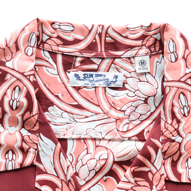 SUN SURF SS39612 S/S RAYON HAWAIIAN SHIRT “NIGHT BLOOMING CEREUS BORDER” Rayon Hawaiian Shirt Night Blooming Cereus Border Hawaiian Shirt Aloha Shirt Night Blooming Cereus Short Sleeve Shirt