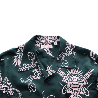 SUN SURF SS29601 L/S RAYON ALOHA SHIRT '26Model INCARNATION OF GOD Rayon Aloha Shirt Hawaiian Shirt Long-sleeved Shirt