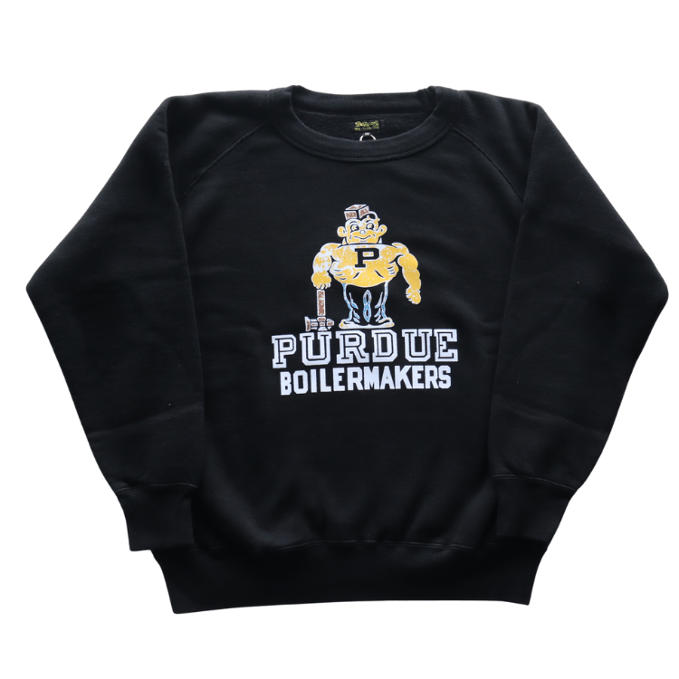 DAPPER'S ダッパーズ 1811 Binder Crew Neck Sweat Flocky Print Design Model バインダークルーネックスウェット フロッキープリントデザインモデル