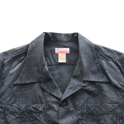 CUSHMAN クッシュマン 25616 PINEAPPLE JACQUARD OPEN COLLAR SHIRTS パイナップルジャガードオープンカラーシャツ 長袖シャツ メンズ パイナップル柄 ジャガード織り