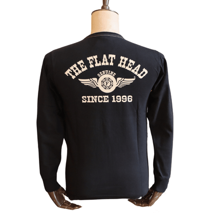 THE FLAT HEAD フラットヘッド FN-THCL-202 LONG SLEEVE T-SHIRT - FLYING WHEEL ロングスリーブTシャツ フライングホイール ロンT アメカジ