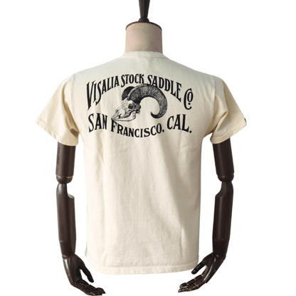 DELUXEWARE DXTS-2601 SADDLE Print T-Shirt, Short Sleeve, Highest Strength T-Shirt, DXT Series Heavyweight, Made in Japan